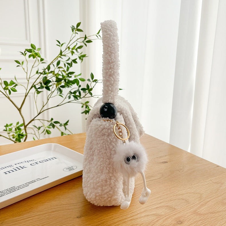 DIY Plush Tote Bag Kit for Beginners – Handmade Fuzzy Handbag Craft Kit with Video Tutorial, Shoulder & Tote Bag