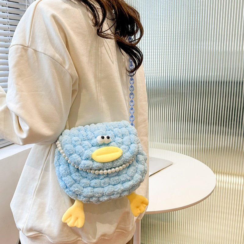 DIY Crochet Shoulder Bag Kit for Beginners – Handmade Yarn Crossbody Purse Craft Kit with Video Tutorial