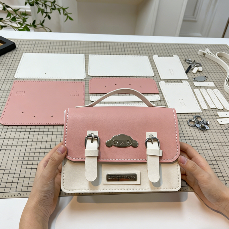 DIY PU Leather Mini Handbag Kit for Beginners | Handmade Crossbody & Shoulder Bag Sewing Craft Set with Video Tutorial