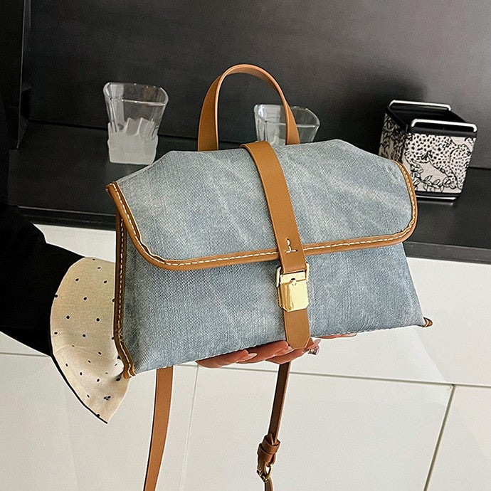 DIY PU Leather Crossbody Bag Kit for Beginners – Handmade Shoulder Handbag Sewing Kit with Pre-Cut Materials & Video Tutorial