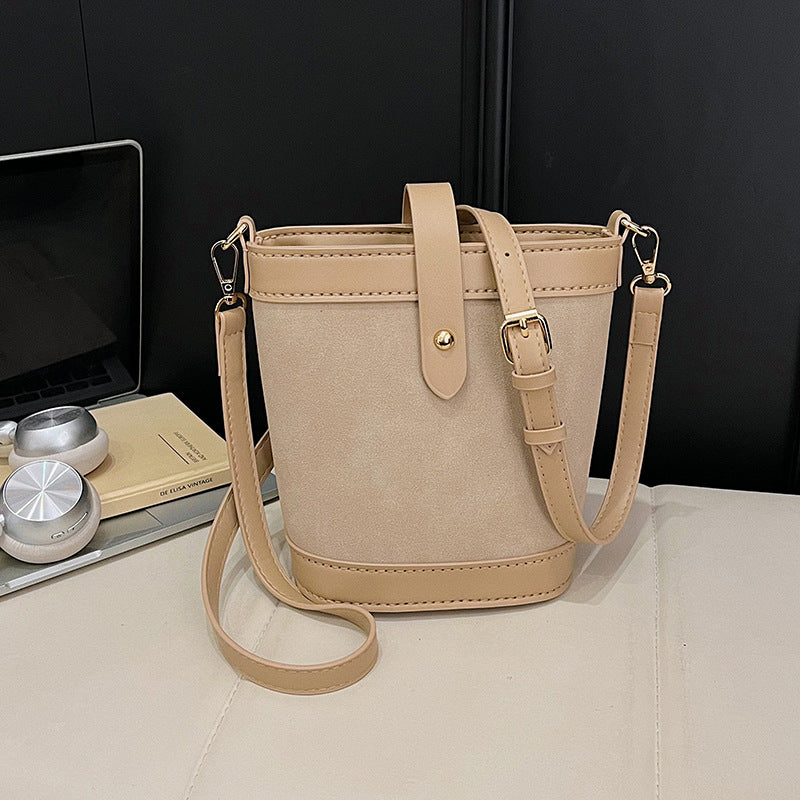 DIY Matte Leather Shoulder Bag Kit for Beginners – Handmade Crossbody Bag Sewing Kit with Pre-Cut Materials & Video Tutorial