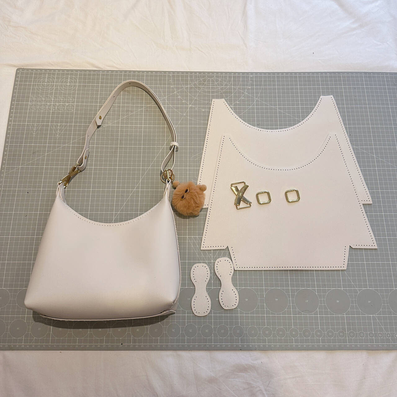 DIY PU Leather Tote Bag Kit for Beginners – Handmade Shoulder & Crossbody Bag Craft Set with Video Tutorial
