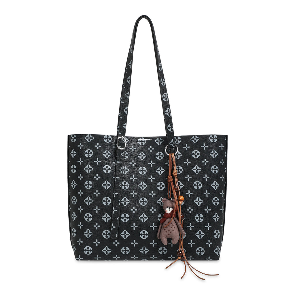 DIY PU Leather Tote Bag Kit for Beginners – Handmade Shoulder Bag Sewing Kit with Pre-Cut Pieces & Video Tutorial