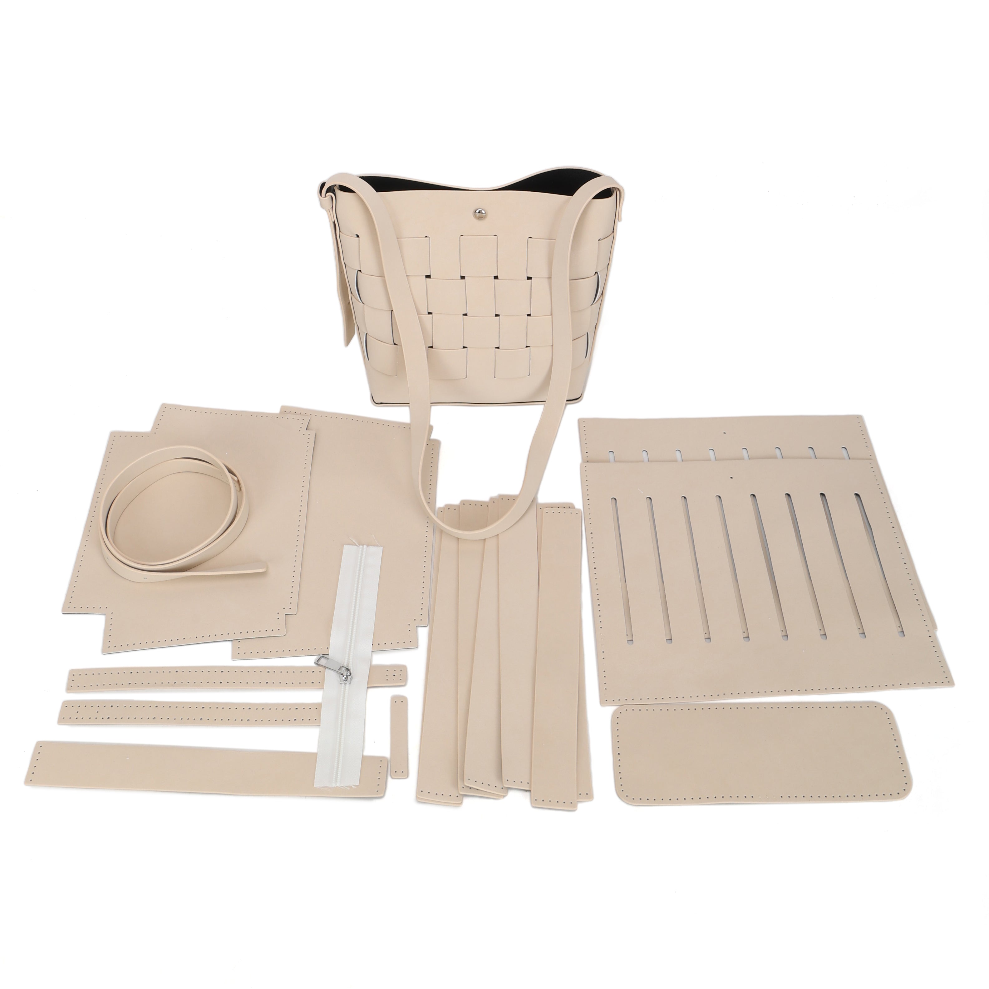 DIY PU Leather Tote Bag Kit | Beginner-Friendly Handmade Crossbody & Shoulder Bag Craft Set with Video Tutorial