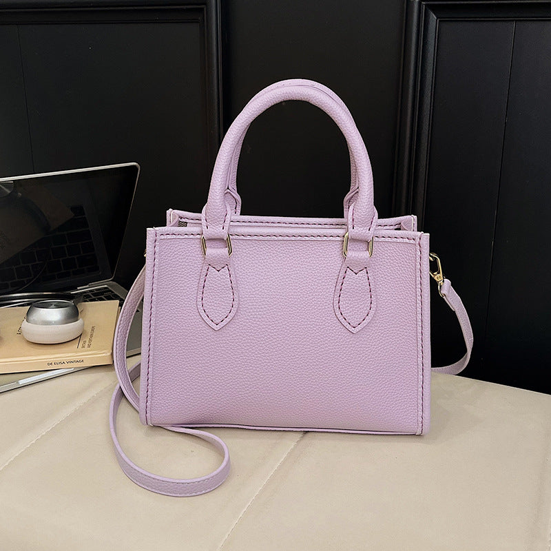 DIY PU Leather Handbag Kit for Beginners – Pre-Cut Sewing Craft Set with Video Tutorial, Elegant Crossbody Shoulder Bag Handmade Kit