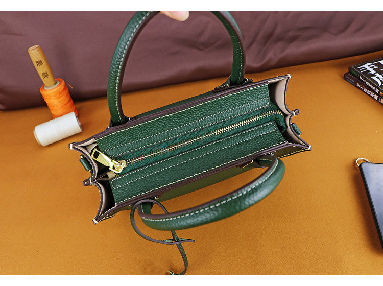 DIY Genuine Leather Shoulder Bag Kit for Beginners – Handmade Crossbody Purse Making Set with Video Tutorial & Complete Materials