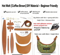 DIY Crescent Shoulder Bag Kit for Beginners, Handmade Genuine Leather Underarm Bag Making Kit, Creative Sewing Craft Gift for Women