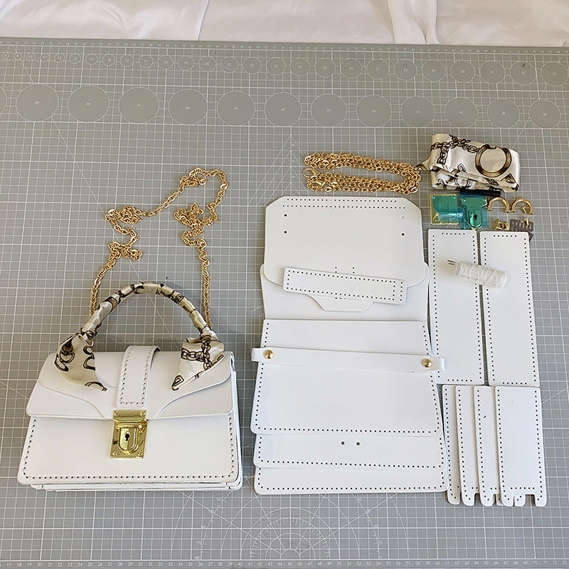 DIY PU Leather Handbag Kit – Handmade Crossbody & Shoulder Bag Craft Kit for Beginners with Video Tutorial