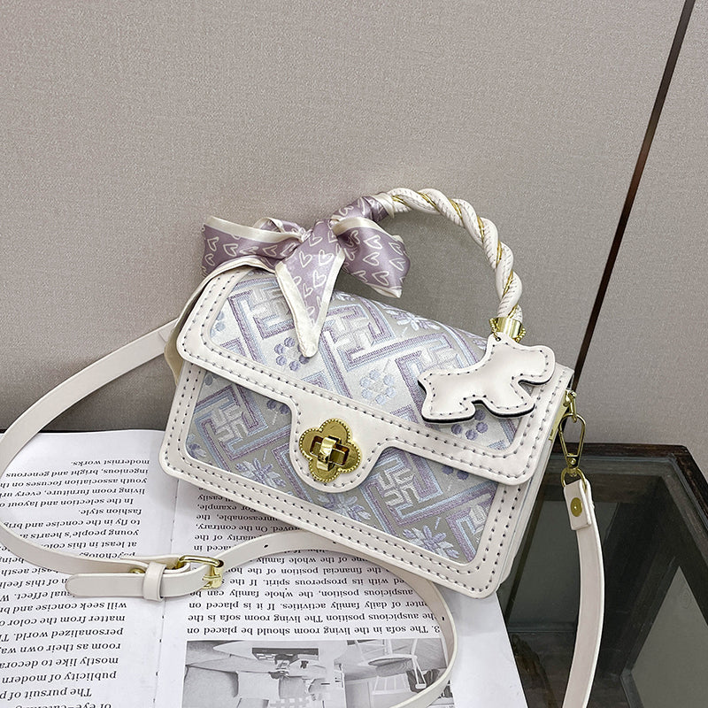 DIY PU Leather Casual Women's Bag Kit – Handmade Shoulder, Crossbody & Tote Bag Sewing Kit for Beginners with Video Tutorial
