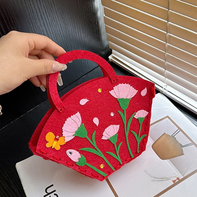 DIY Felt Mini Handbag Kit – Handmade Crossbody & Tote Bag Craft Kit for Beginners with Video Tutorial (24 Styles Available)