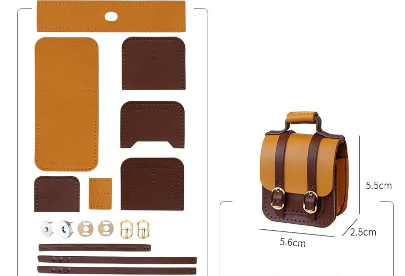 DIY Leather Earbud Case Kit | Handmade Cowhide Earphone Storage Pouch Craft Set with Video Tutoria
