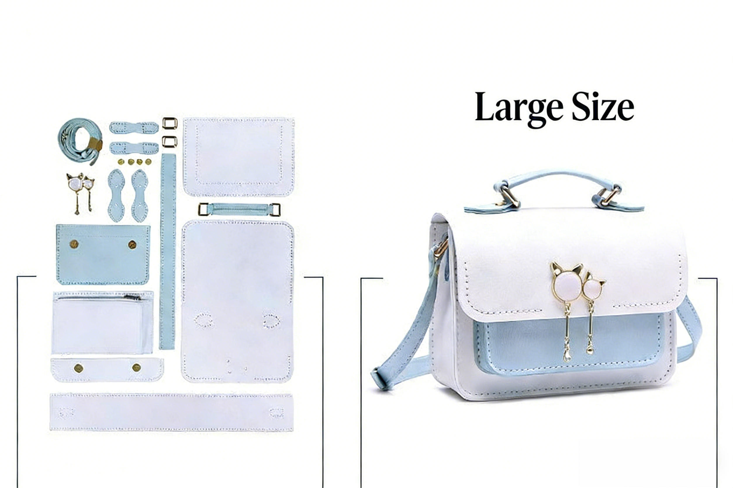 DIY Leather Handbag Kit | Beginner Crossbody & Handheld Bag Craft Set