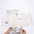 DIY PU Leather Handbag Kit for Beginners – Pre-Cut & Pre-Punched Crossbody Bag Craft Set with Video Tutorial, Handmade Gift Sewing Kit