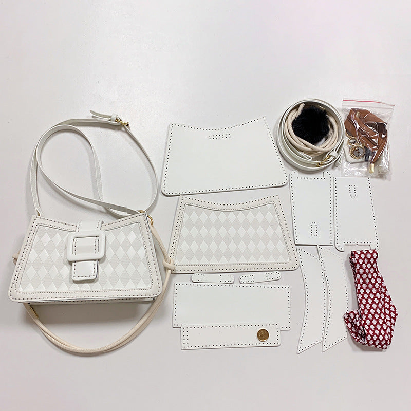 DIY PU Handbag Kit – Beginner-Friendly 8-Minute Craft Set | Pre-Cut Materials | Adjustable Strap Tote & Crossbody Bag for Women