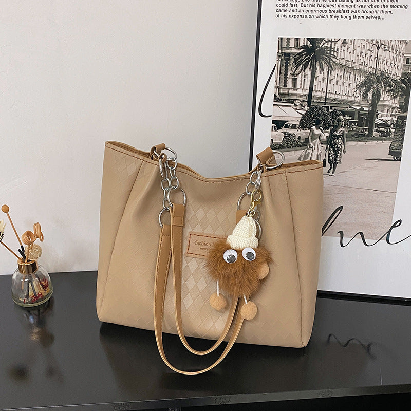 DIY PU Leather Tote Bag Kit for Beginners – Large Capacity Handbag Sewing Kit with Pre-Cut Materials, Video Tutorial & Complete Accessories