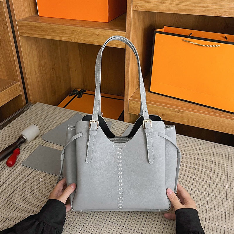 DIY PU Leather Tote Bag Kit | Beginner-Friendly Large Work Tote & Basket Bag Craft Set with Video Tutorial