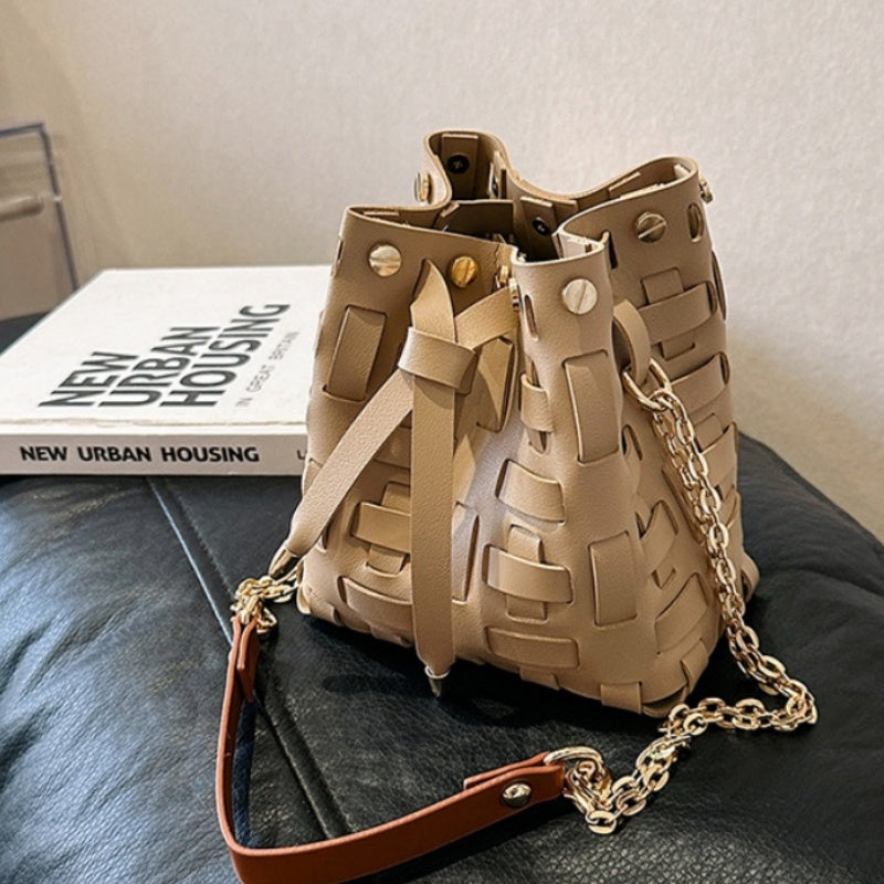 DIY PU Leather Shoulder Bag Kit for Beginners – Pre-Cut Crossbody Purse Sewing Craft Kit with Video Tutorial, Handmade Handbag Gift