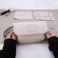 DIY PU Leather Crossbody Bag Kit – Handmade Mini Shoulder Bag Craft Kit for Beginners with Video Tutorial (Slim Everyday Purse)