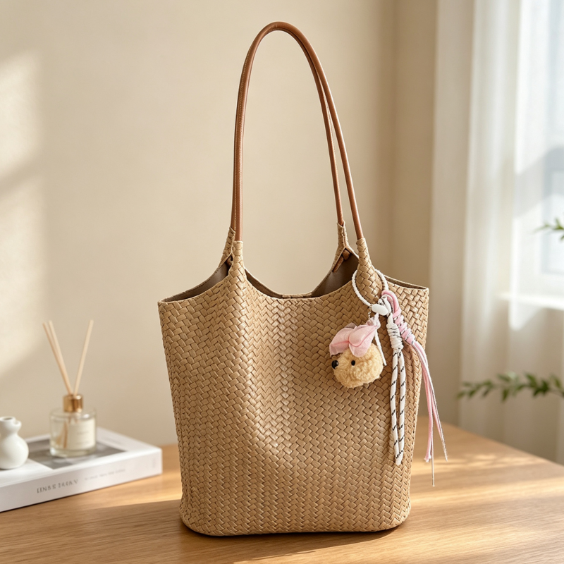 DIY Woven Shoulder Bag Kit for Beginners, Handmade PU Leather Crossbody Bag Making Kit, Creative Sewing Craft Gift for Women