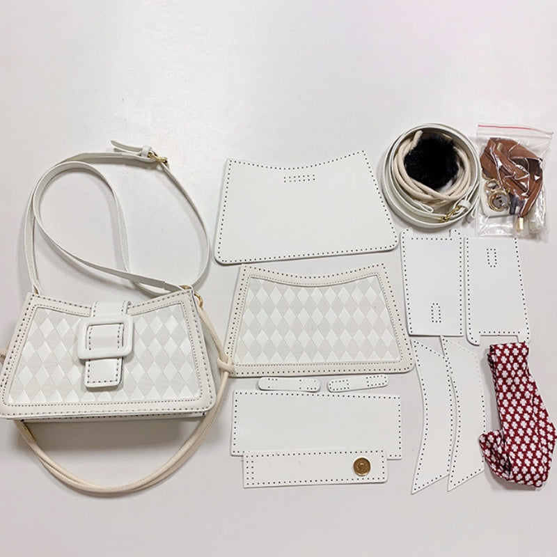 DIY Handmade PU Leather Handbag Kit – Beginner-Friendly Craft Set with Pre-Cut Materials &amp; Video Tutorial | Compact Crossbody &amp; Top Handle Bag