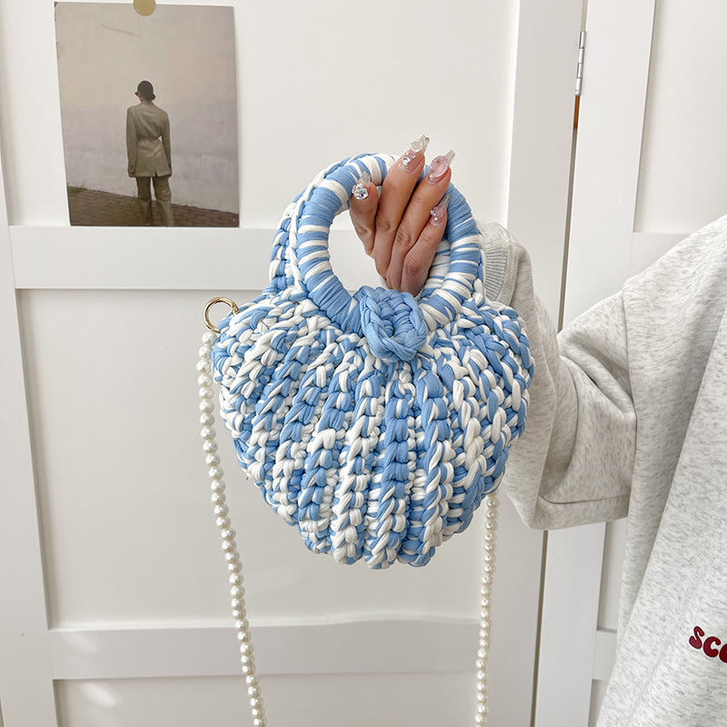 DIY Crochet Shoulder Bag Kit for Beginners – Handmade Yarn Purse Craft Kit with Video Tutorial & Complete Materials