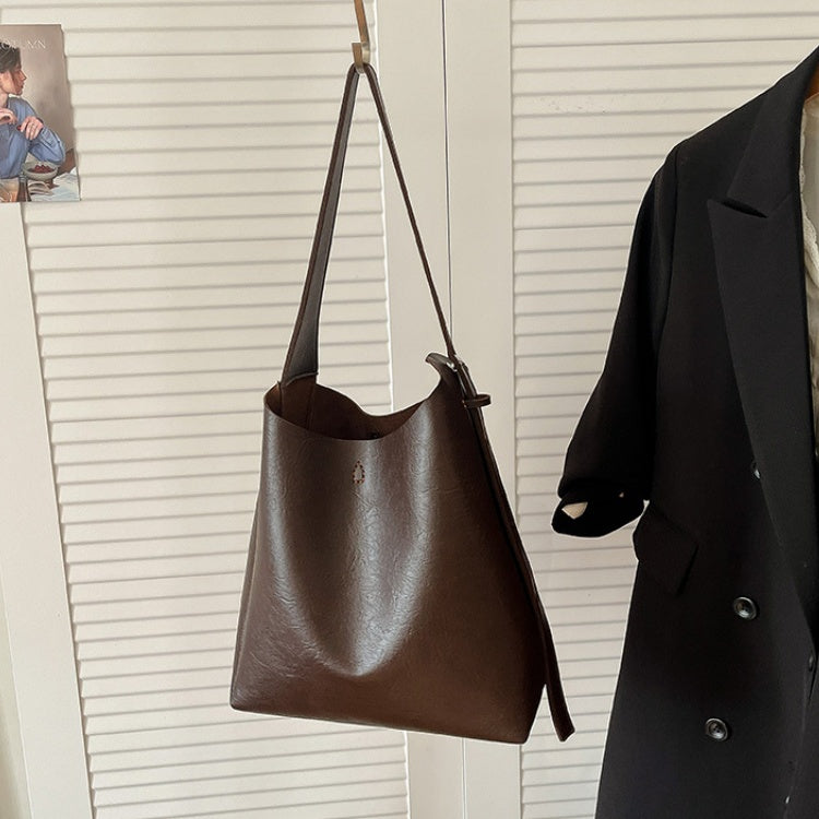 DIY PU Leather Shoulder Bag Sewing Kit for Beginners – Handmade Tote Bag Craft Set with Pre-Cut Materials & Video Tutorial
