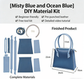 DIY Genuine Leather Crossbody Bag Kit – Handmade Cowhide Shoulder Bag Craft Set for Beginners with Video Tutorial (Daily Use, Multi Colors)