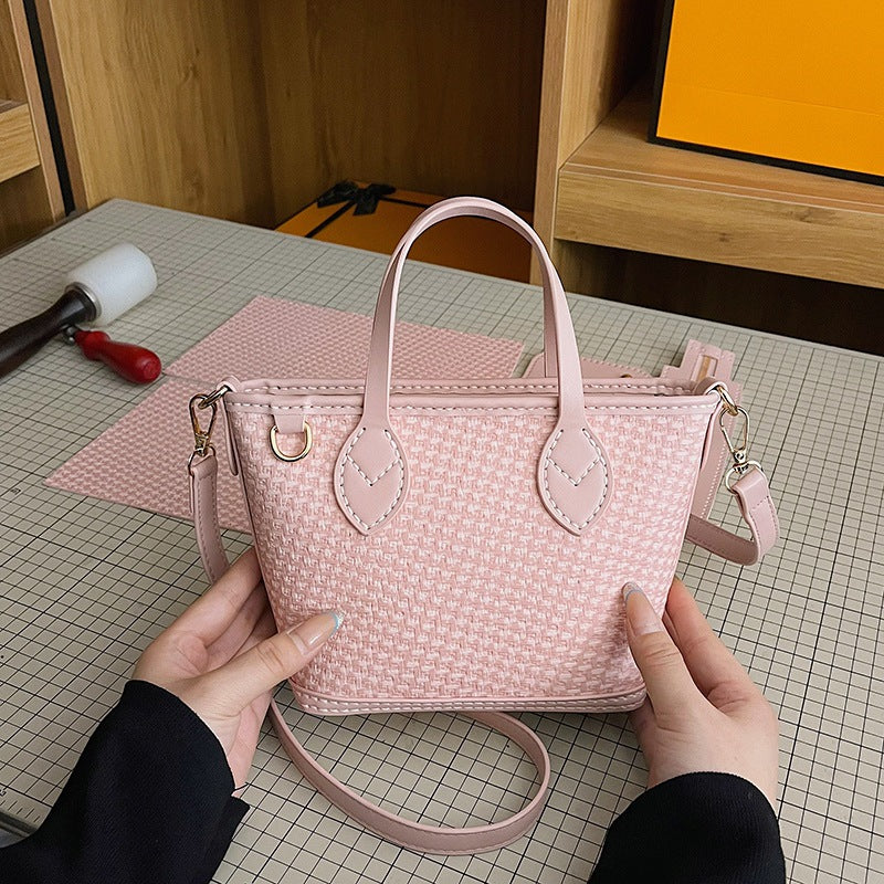 DIY PU Tote Bag Kit – Handmade Color Block Shoulder Bag Craft Set for Beginners with Video Tutorial