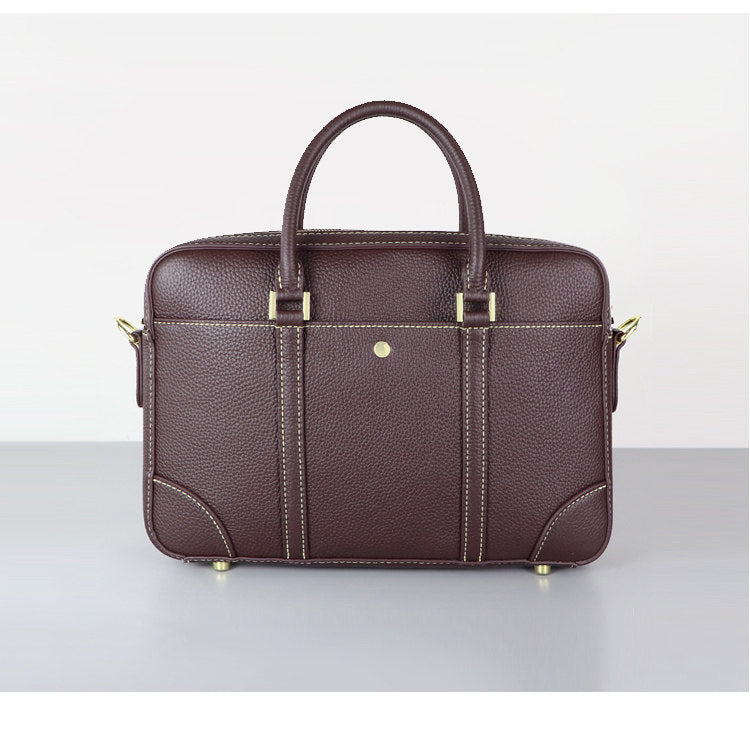 DIY Leather Laptop Briefcase Kit – Beginner Men's Cowhide Work Bag