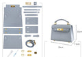 DIY Leather Handbag Kit for Beginners | 8-Minute Easy Craft Set with Pre-Cut Genuine Cowhide Materials | Handmade Shoulder & Tote Bag Gift