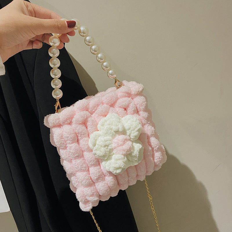 DIY Woven Cotton Shoulder Bag Kit for Beginners – Handmade Crossbody Purse with Video Tutorial