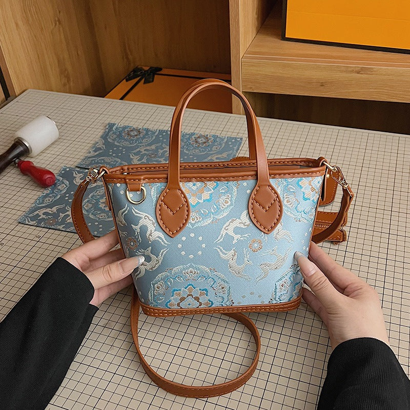DIY PU Tote Bag Kit – Handmade Shoulder Handbag Craft Set for Beginners with Video Tutorial