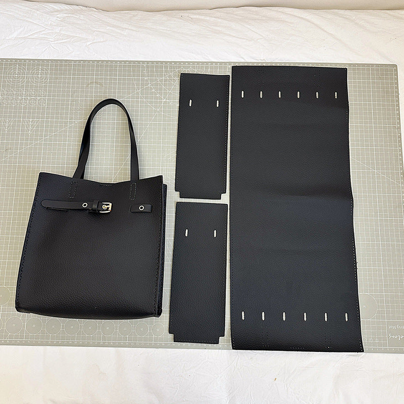 DIY Leather Shoulder Bag Kit for Beginners | Handmade PU Leather Tote Bag Sewing Craft Set with Video Tutorial Gift for Her
