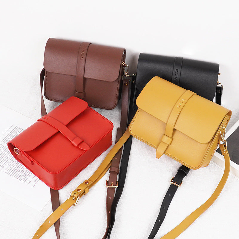 DIY Leather Envelope Crossbody Bag Kit for Beginners – Handmade Cowhide Shoulder Purse with Video Tutorial, Pre-Cut Sewing Craft Set