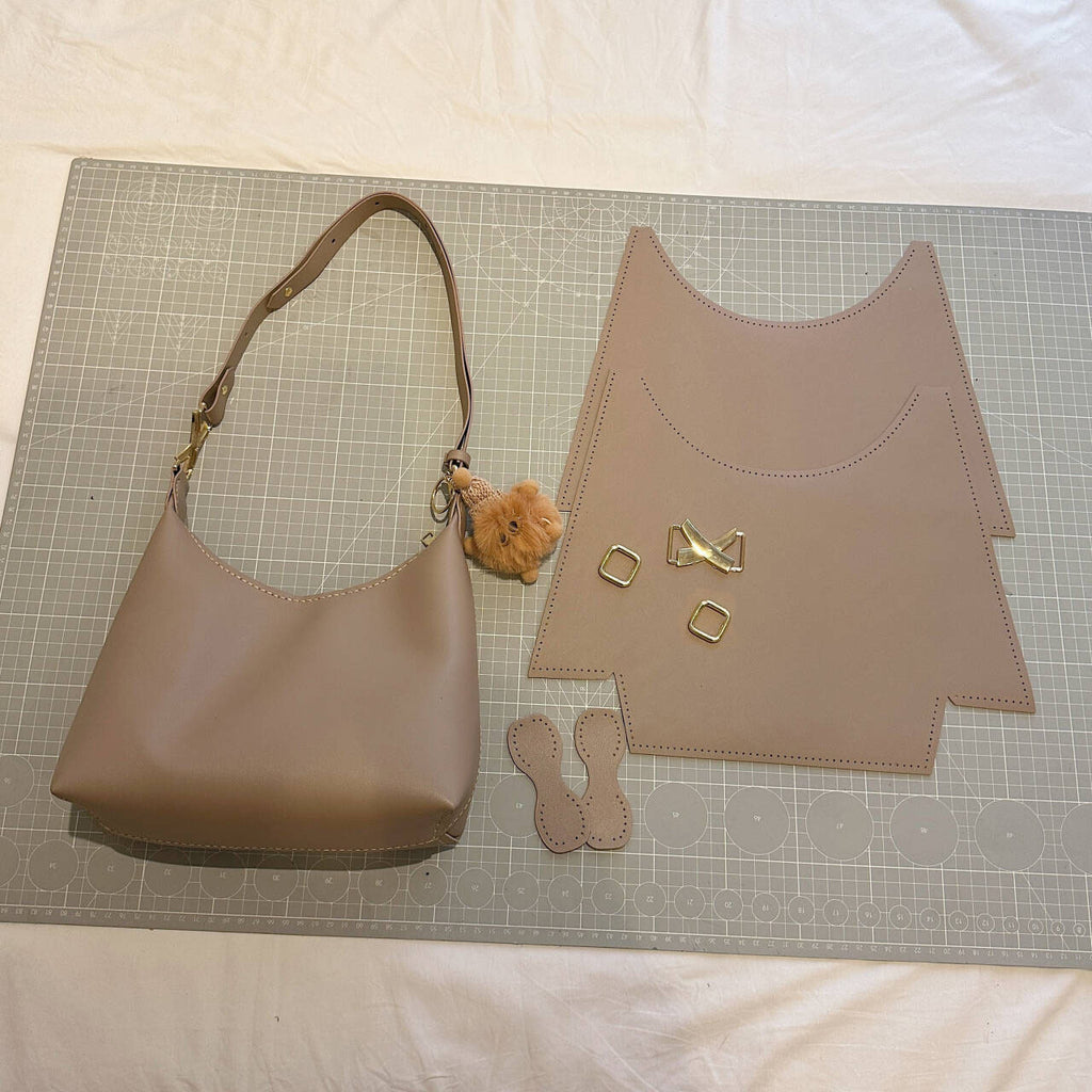 DIY PU Leather Tote Bag Kit for Beginners – Handmade Shoulder & Crossbody Bag Craft Set with Video Tutorial