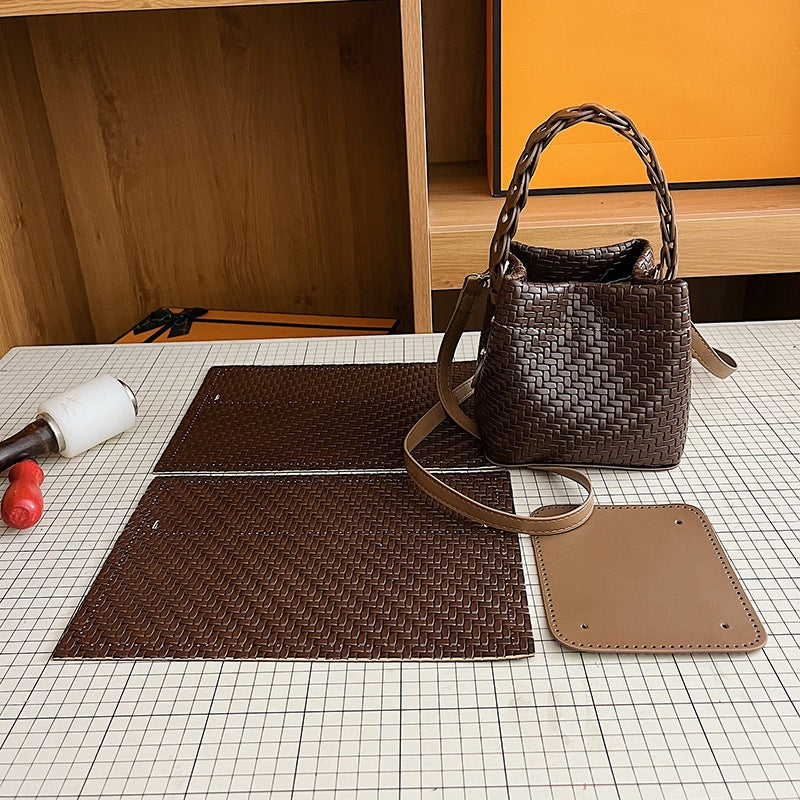 DIY Mini PU Leather Handbag Kit for Beginners – Handmade Crossbody Purse Sewing Kit with Video Tutorial & Complete Materials