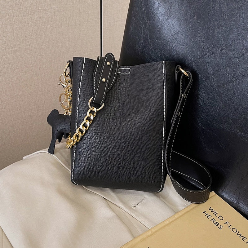 DIY PU Leather Shoulder Bag Kit for Beginners – Handmade Crossbody Purse Sewing Kit with Pre-Cut Leather & Video Tutorial