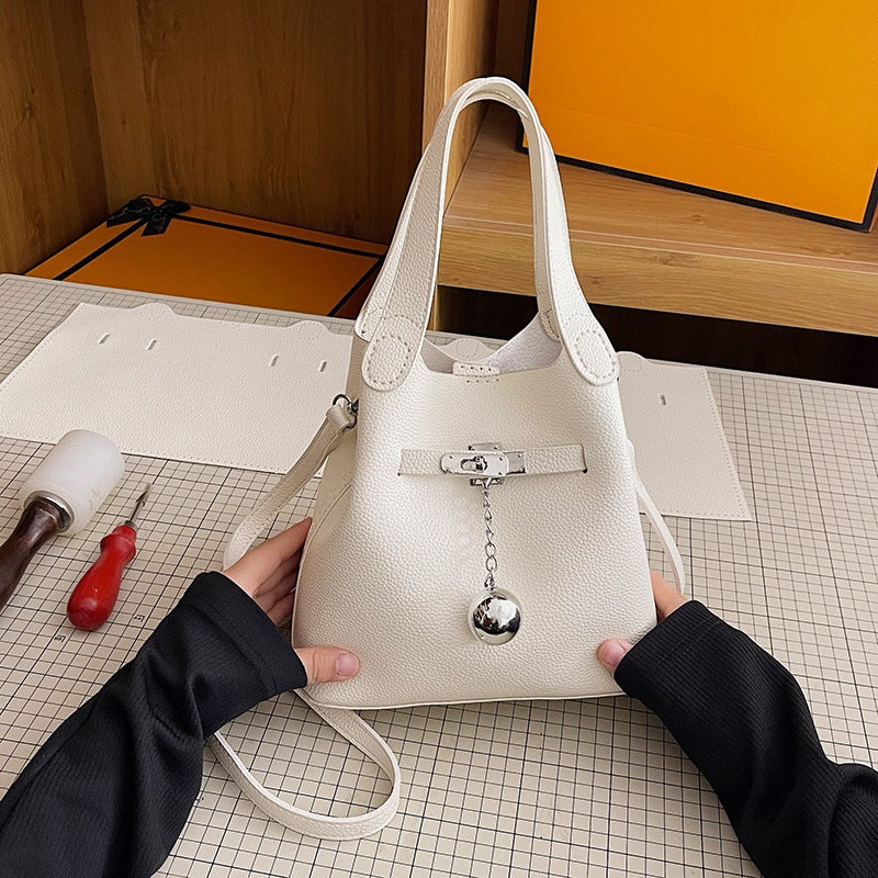 DIY PU Leather Tote Bag Kit for Beginners – Handmade Crossbody Handbag Sewing Kit with Pre-Cut Materials & Video Tutorial