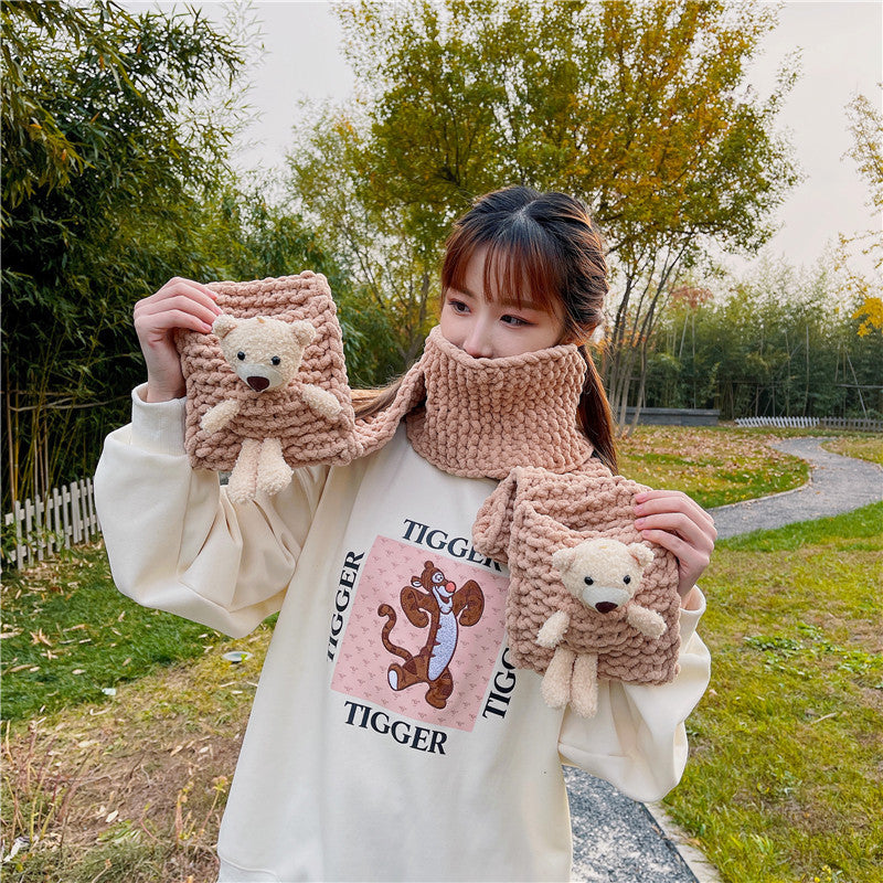 DIY Knitted Scarf Kit for Beginners – Complete Yarn Craft Set with Video Tutorial, Handmade Gift Scarf, Easy Sewing & Weaving Kit