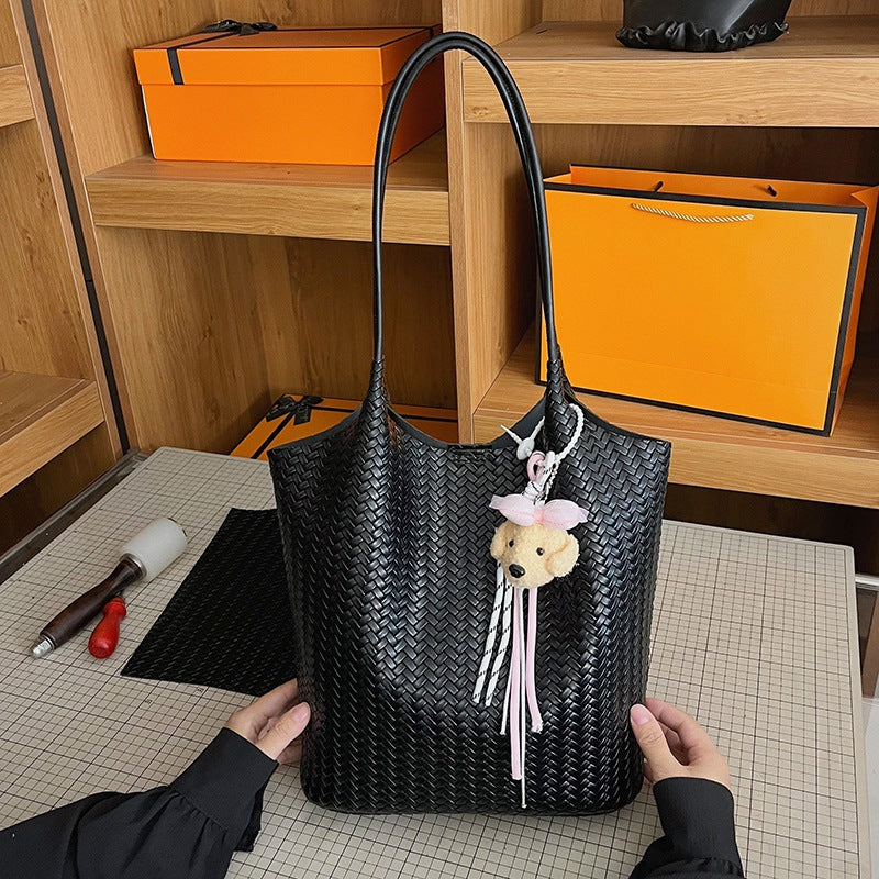 DIY Woven PU Leather Tote Bag Kit | Large Capacity Shoulder & Underarm Bag Craft Set with Video Tutorial