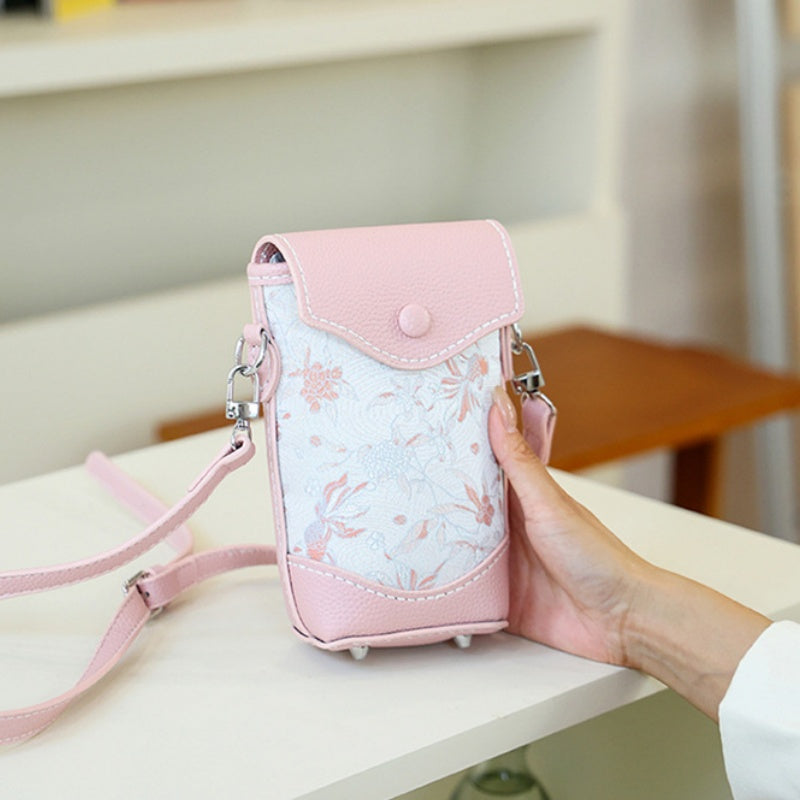 DIY Phone Crossbody Bag Kit – Beginner PU Leather Sewing Kit for Women