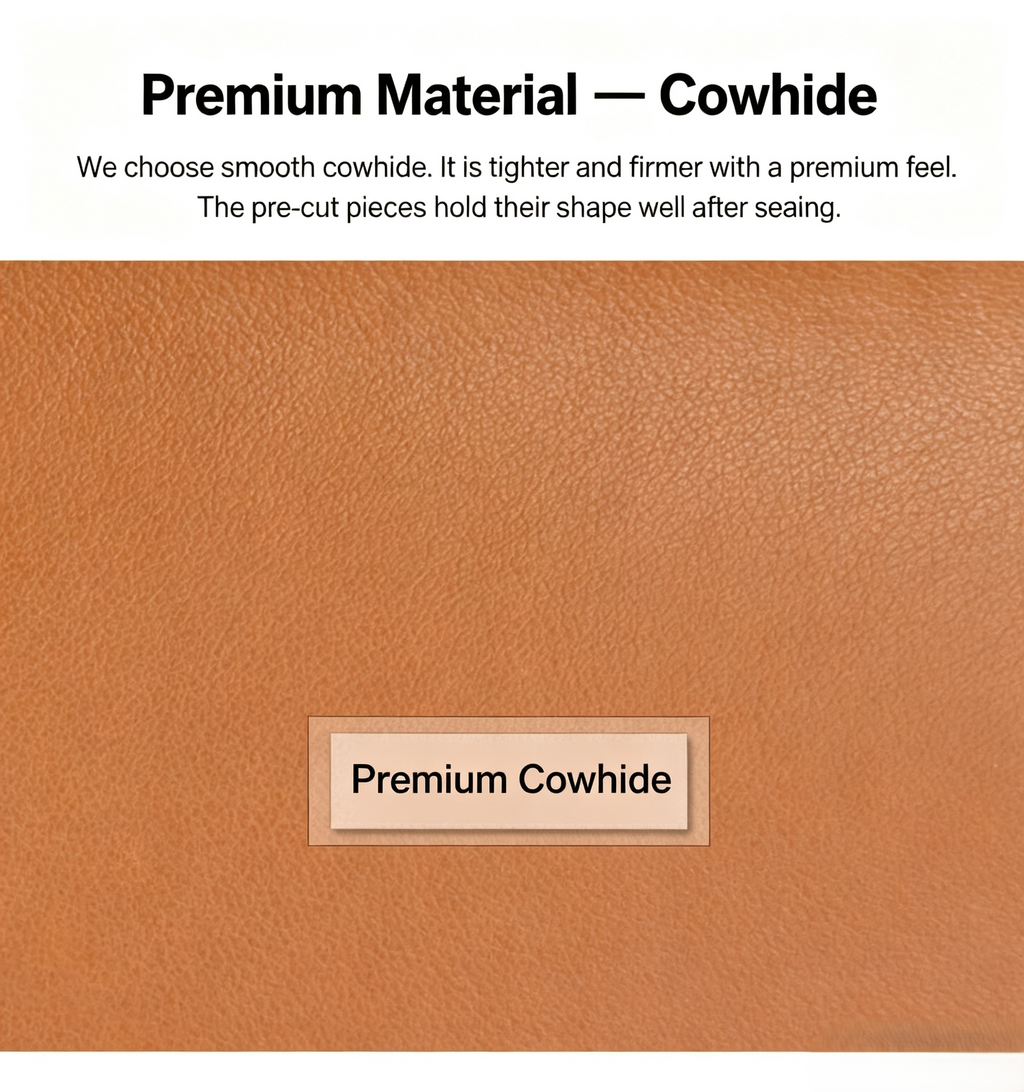DIY Leather Coin Purse Kit – Handmade Genuine Leather Mini Wallet Craft Set for Beginners with Video Tutorial
