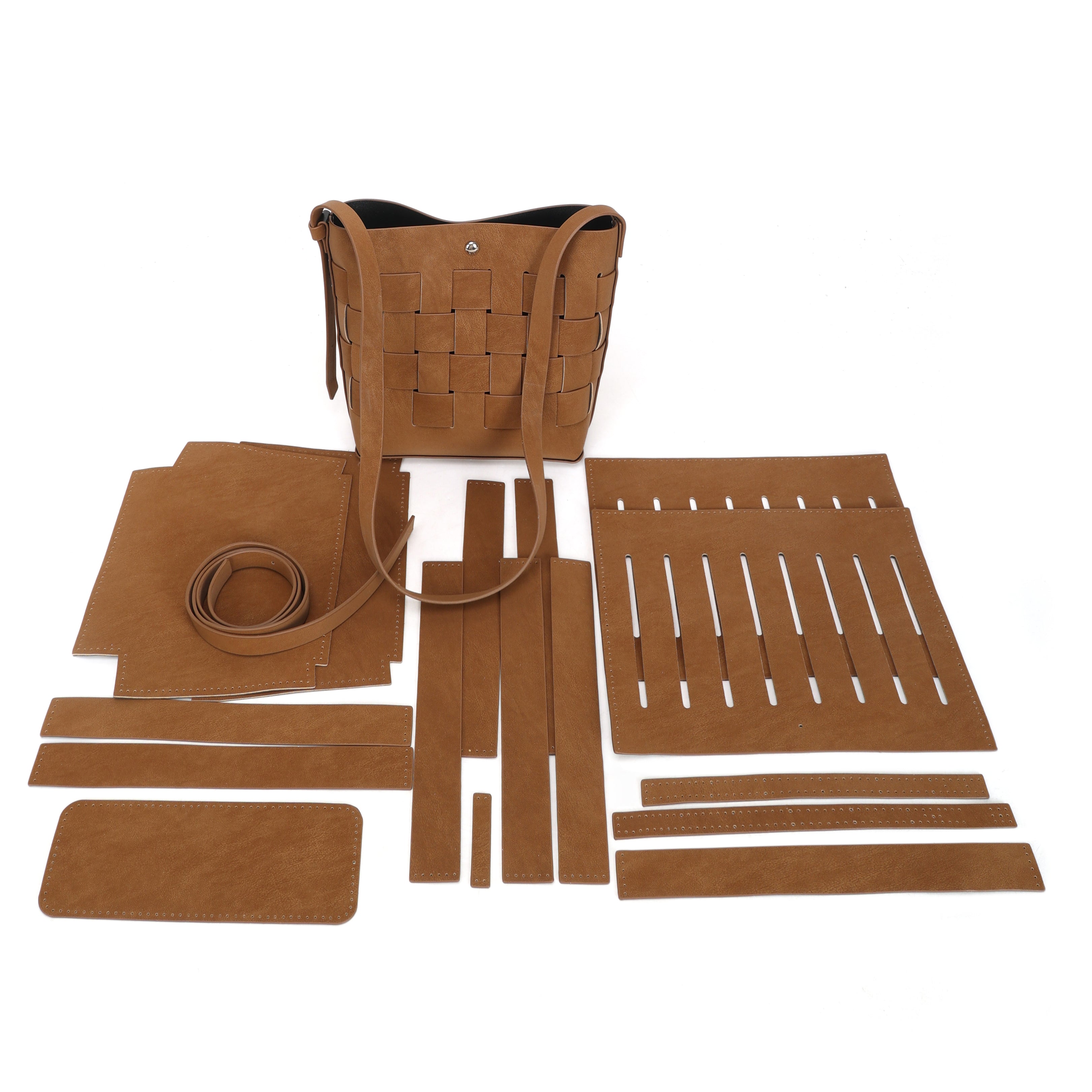 DIY PU Leather Tote Bag Kit | Beginner-Friendly Handmade Crossbody & Shoulder Bag Craft Set with Video Tutorial