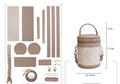 DIY Genuine Leather Handbag Kit for Beginners – Handmade Crossbody Tote Bag Sewing Kit with Pre-Cut Cowhide Leather & Video Tutorial