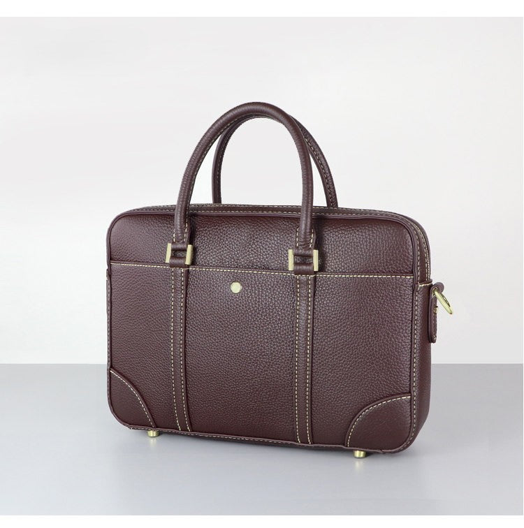 DIY Leather Laptop Briefcase Kit – Beginner Men's Cowhide Work Bag
