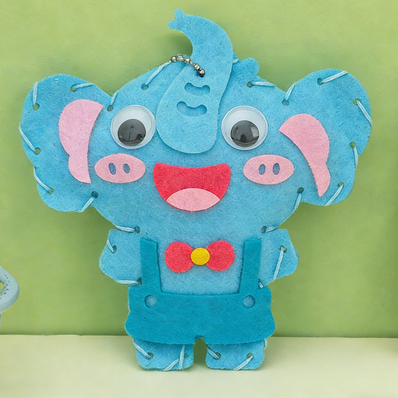 DIY Kids Sewing Craft Kit | Educational Felt Hanging Ornament Set | Montessori Early Learning Hand-Sewing Toy for Children