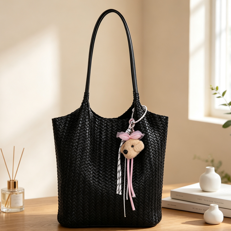 DIY Woven Shoulder Bag Kit for Beginners, Handmade PU Leather Crossbody Bag Making Kit, Creative Sewing Craft Gift for Women