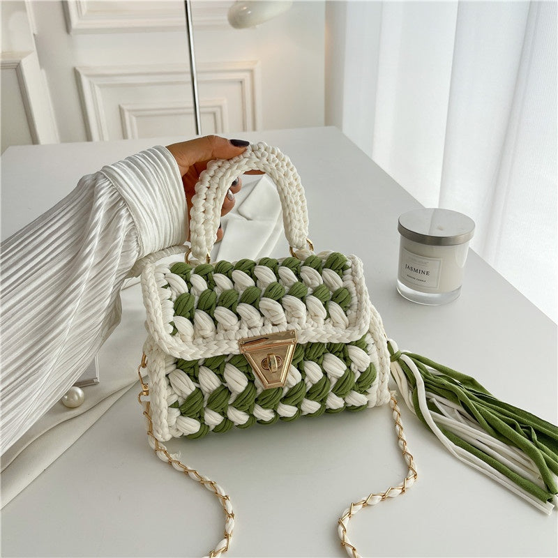 DIY Cotton Shoulder Bag Kit for Beginners | Handmade Crossbody Tote Bag Sewing Craft Set with Video Tutorial