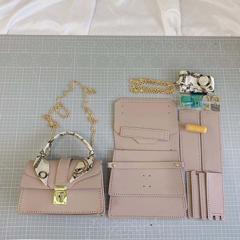 DIY PU Leather Handbag Kit – Handmade Crossbody & Shoulder Bag Craft Kit for Beginners with Video Tutorial