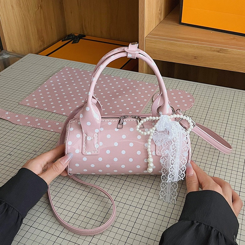 DIY Polka Dot PU Leather Handbag Kit | Beginner-Friendly Mini Tote & Crossbody Purse Craft Set with Video Tutorial